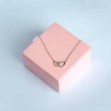 Sterling Interlocked Heart Necklace