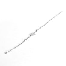Sterling Heart Link Bracelet
