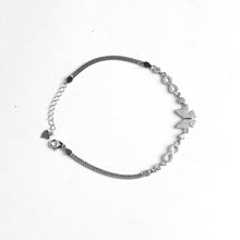 Silver Butterfly with Infinity Zircon Bracelet