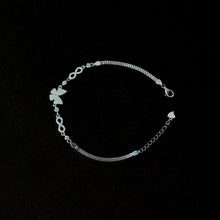 Silver Butterfly with Infinity Zircon Bracelet