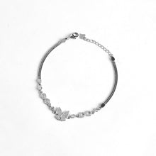 Silver Butterfly with Infinity Zircon Bracelet