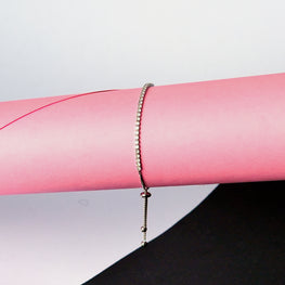 Silver Tennis Bracelet – Single Line