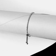 Silver Tennis Bracelet – Single Line