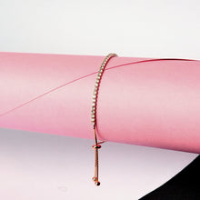 Silver Tennis Rose Gold Plated Bracelet