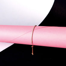 Silver Tennis Rose Gold Plated Bracelet