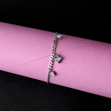 Silver Solitar Charms Bracelet