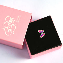 Stunning Zircon Pink & Blue Butterfly Ring