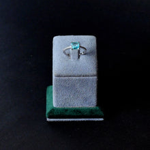 Sparkling Blue Crushed Solitaire Band