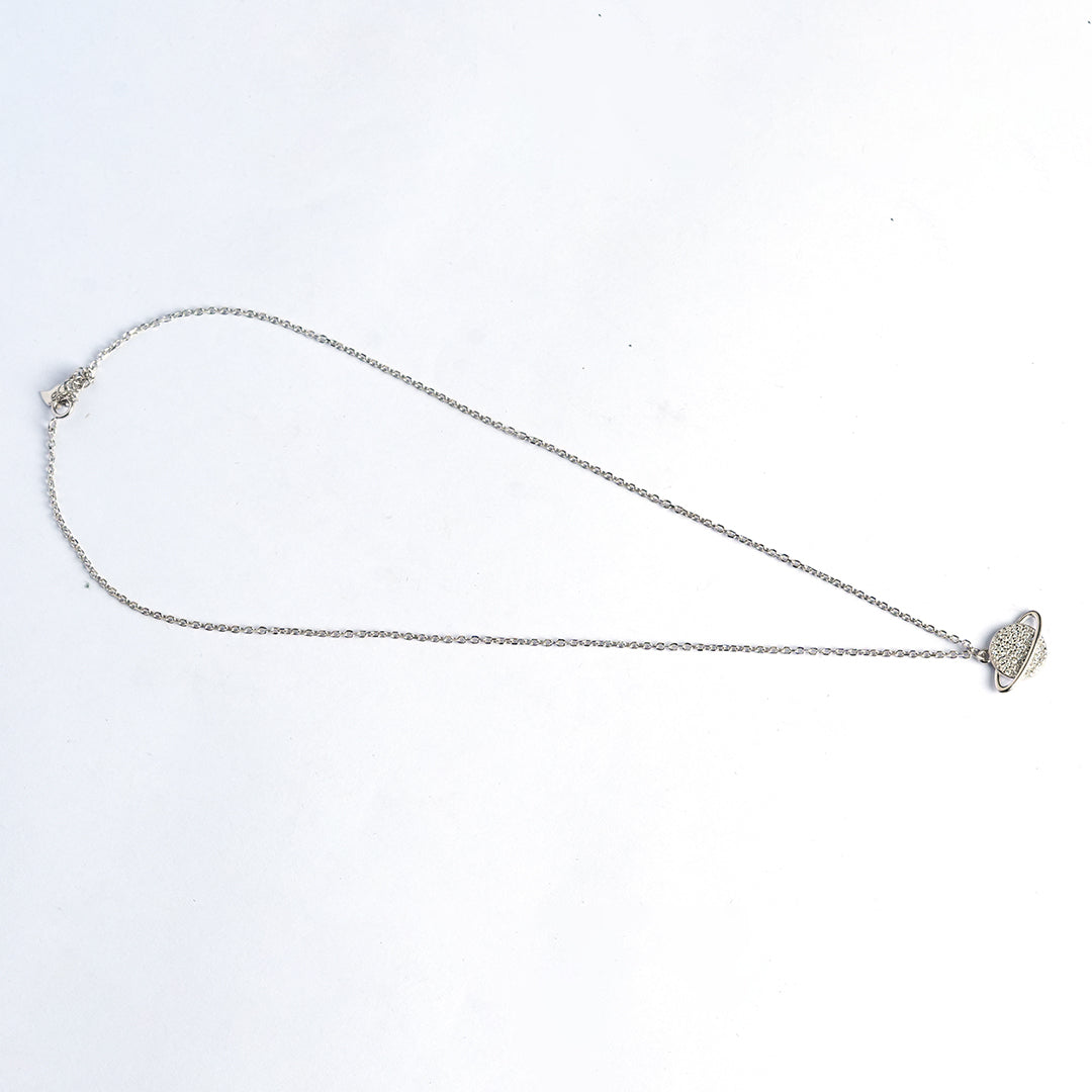 Silver Jupiter Zircon Minimalistic Necklace