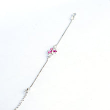 Silver Zircon Flower Bracelet