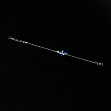 Silver Zircon Flower Bracelet