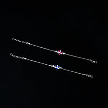 Silver Zircon Flower Bracelet