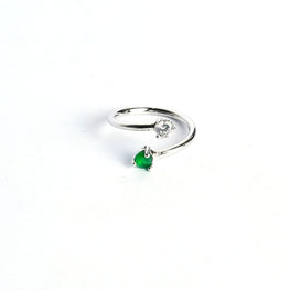 Radiant Emrald Cut Solitaire Adjustable Ring