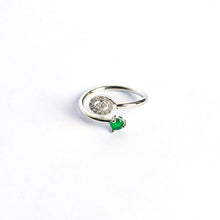 Radiant Emrald Cut Solitaire Adjustable Ring