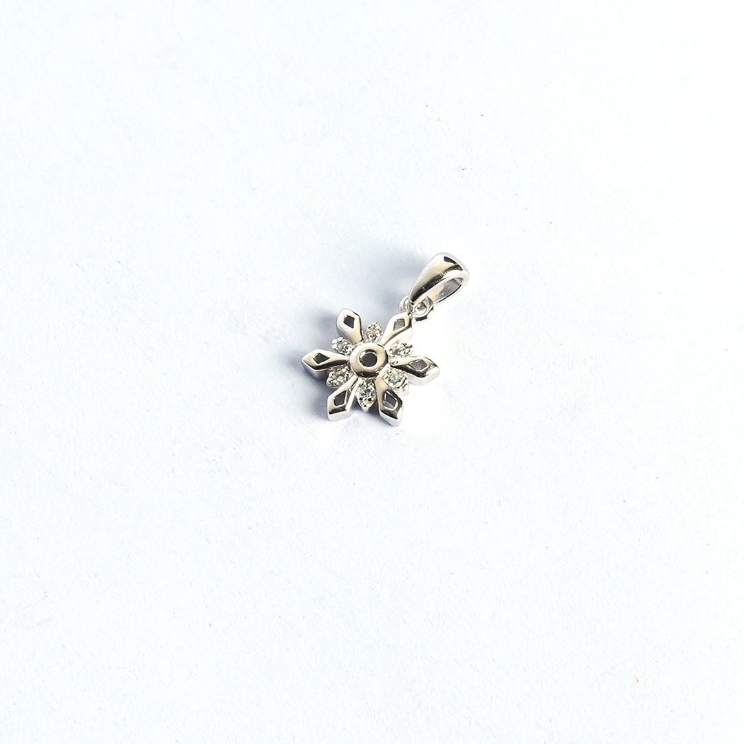 Sterling Snow Crystal Pendant