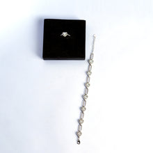 Solitaire Heart Link Bracelet with Solitaire Heart Ring