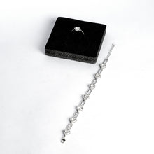 Solitaire Heart Link Bracelet with Solitaire Heart Ring